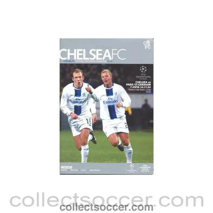 2004 - Chelsea v Paris St - Germain official programme 24/11/2004 - Collect Soccer