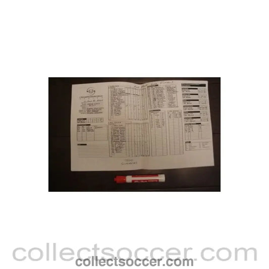 2004 - Chelsea v Roma official handwritten teamsheet 29/07/2004 for a match played in Pittsburgh Pennsylvania USA