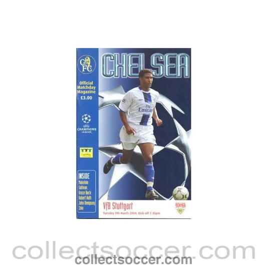 2004 - Chelsea v Stuttgart official programme 09/03/2004