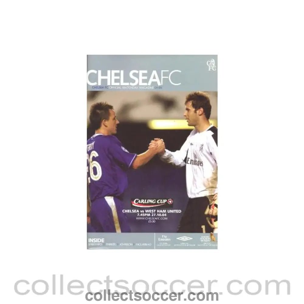 2004 - Chelsea v West Ham United official programme 27/10/2004 - Collect Soccer