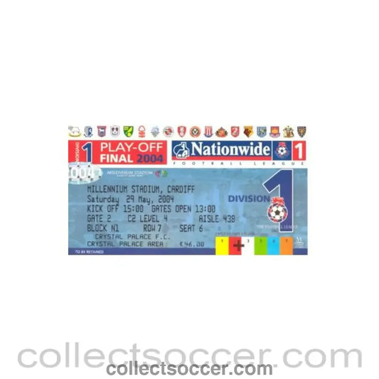 2004 - Crystal Palace ticket 29/05/2004