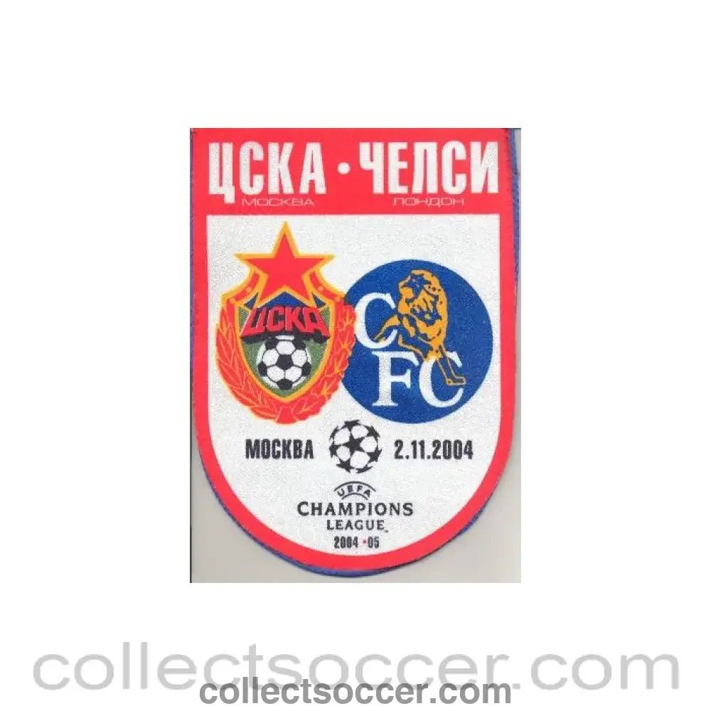 2004 - CSKA Moscow v Chelsea pennant 02/11/2004, Russian produced - Collect Soccer