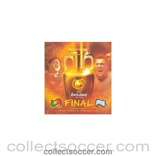 2004 European Championship Final Programme Greece v Portugal - Collect Soccer
