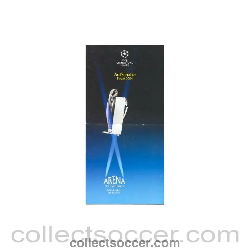 2004 European Cup Final leaflet - Collect Soccer