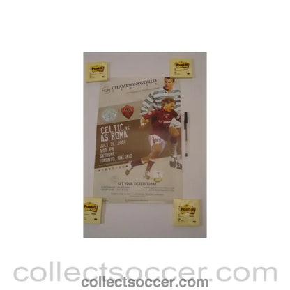 2004 - In the USA - Celtic v Roma Championsworld poster 31/07/2004 - Collect Soccer