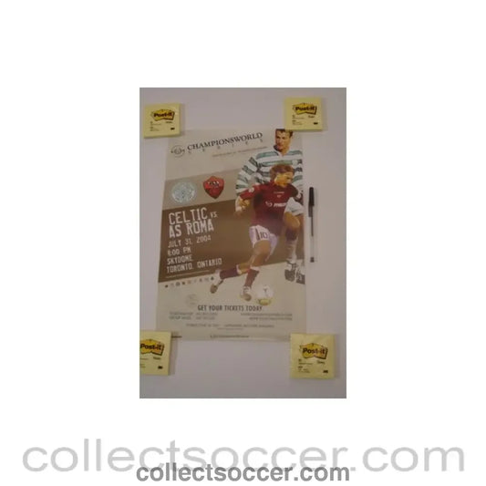 2004 - In the USA - Celtic v Roma Championsworld poster 31/07/2004