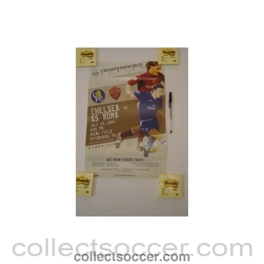 2004 - In the USA - Chelsea v Roma Championsworld poster 29/07/2004