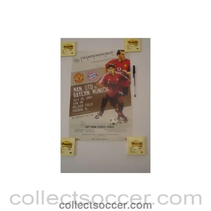 2004 - In the USA - Manchester United v Bayern Munich Championsworld poster 25/07/2004