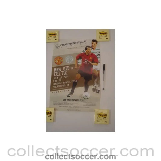 2004 - In the USA - Manchester United v Celtic Championsworld poster 28/07/2004