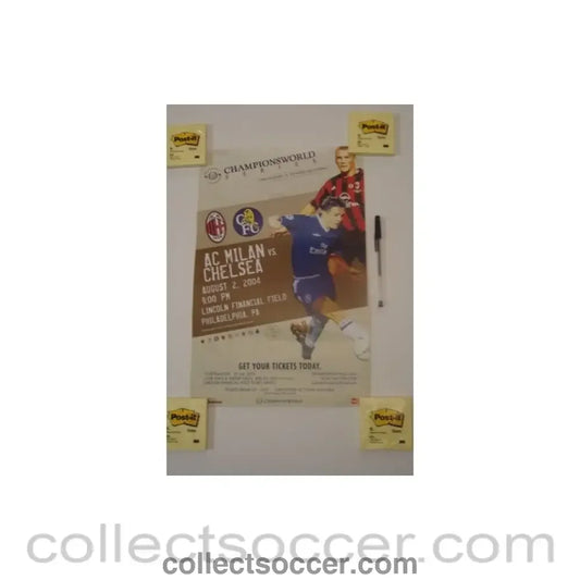 2004 - In the USA - Milan v Chelsea Championsworld poster 02/08/2004