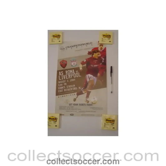 2004 - In the USA - Roma v Liverpool Championsworld poster 03/08/2004