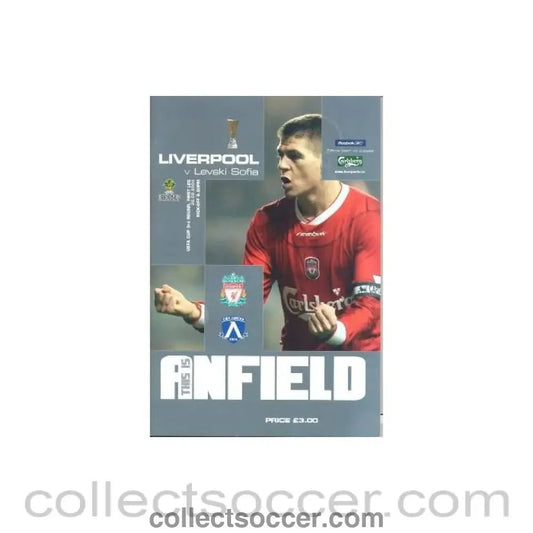 2004 - Liverpool v Levski, Sofia, Bulgaria official programme 26/02/2004 - Collect Soccer