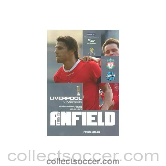 2004 - Liverpool v Marseille official programme 11/03/2004 - Collect Soccer