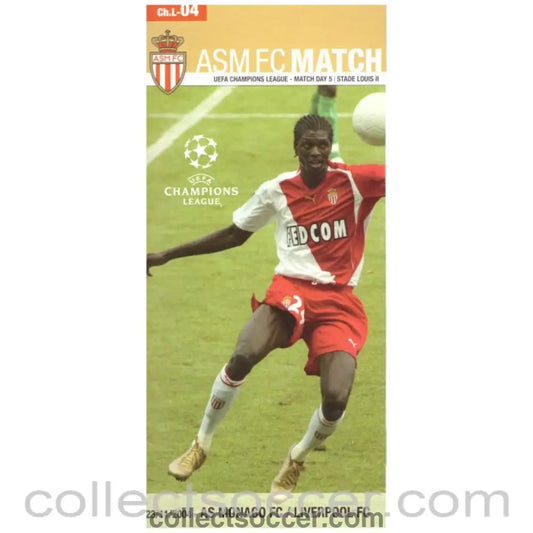 2004 Monaco v Liverpool Football Programme - Collect Soccer