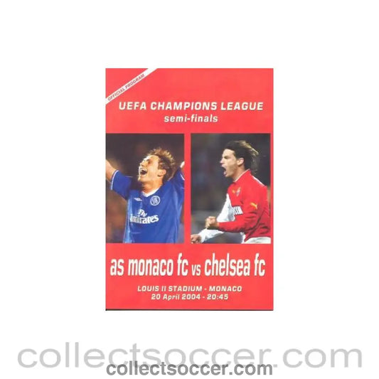 2004 - Monaco vChelsea Red Pirate Programme 20/04/2004 Champions League