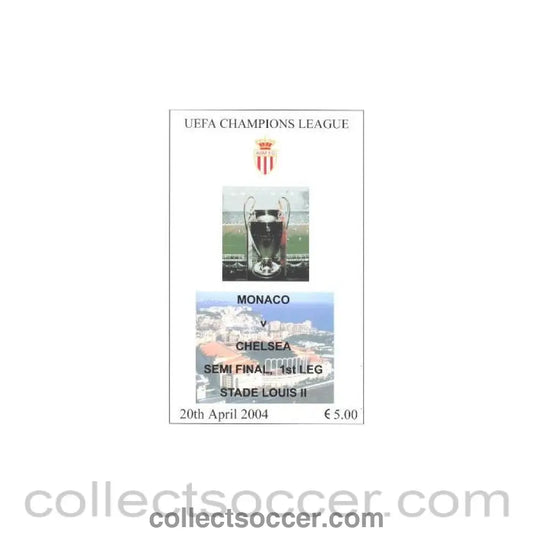 2004 - Monaco vChelsea unofficial programme 20/04/2004 pirate