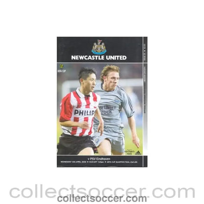 2004 - Newcastle United v Eindhoven official programme 14/04/2004 - Collect Soccer