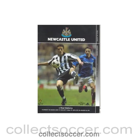 2004 - Newcastle United v Real Majorca official programme 11/03/2004 - Collect Soccer