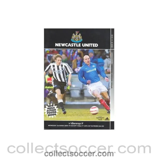 2004 - Newcastle United v Valerenga official programme 03/03/2004 - Collect Soccer