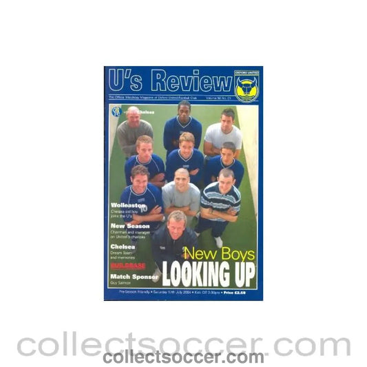2004 - Oxford United vChelsea official programme 17/07/2004 - Collect Soccer