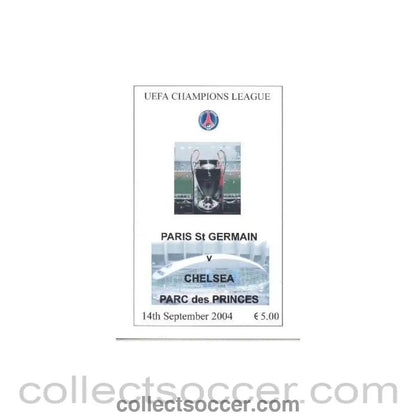2004 - Paris St. Germain vChelsea unofficial programme 14/09/2004 pirate - Collect Soccer