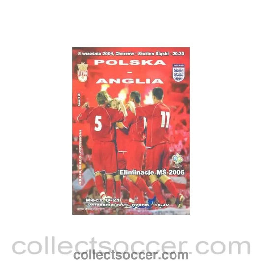 2004 Poland v England official programme 08/09/2004 - Collect Soccer