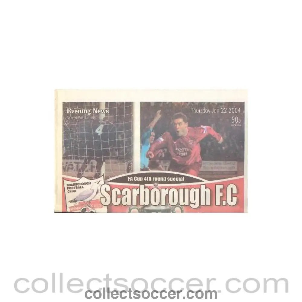 2004 - Scarborough vChelsea Evening News newspaper like programme 22/01/2004 - Collect Soccer