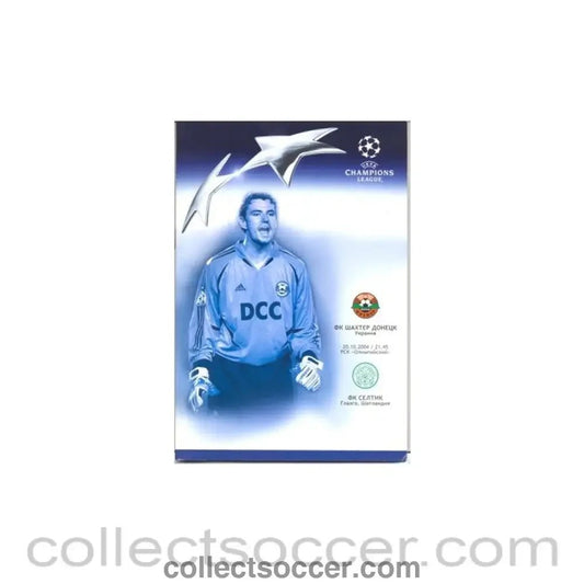 2004 Shahter Donetsk, Ukraine v Celtic Russian programme 20/10/2004 - Collect Soccer