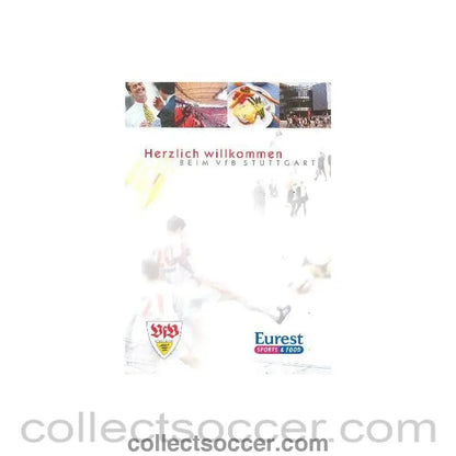 2004 - Stuttgart v Chelsea 25/02/2004 Menu in German without cover - Collect Soccer