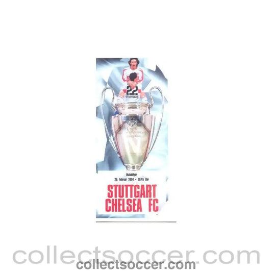 2004 - Stuttgart vChelsea unofficial programme 25/02/2004 pirate - Collect Soccer