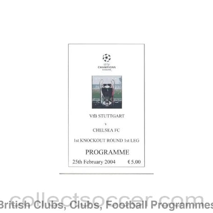 2004 - Stuttgart vChelsea unofficial programme 25/02/2004 pirate