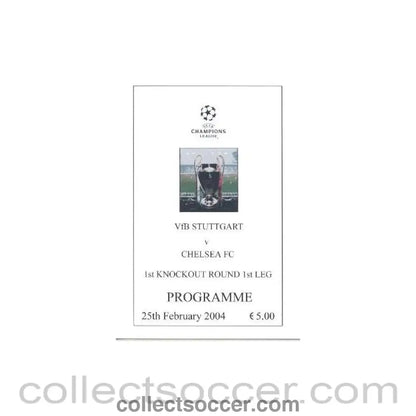 2004 - Stuttgart vChelsea unofficial programme 25/02/2004 pirate - Collect Soccer