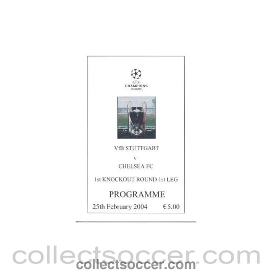 2004 - Stuttgart vChelsea unofficial programme 25/02/2004 pirate - Collect Soccer