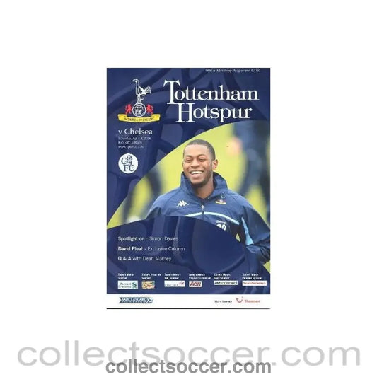 2004 - Tottenham Hotspur v Chelsea official programme 03/04/2004 - Collect Soccer