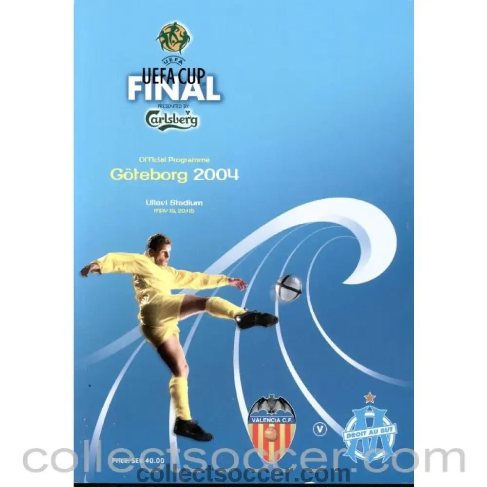 2004 UEFA Cup Final Programme Valencia v Marseille - Collect Soccer