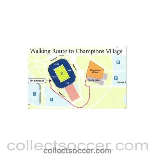 2004 UEFA Cup Final Walking Route to the Champions Village map card