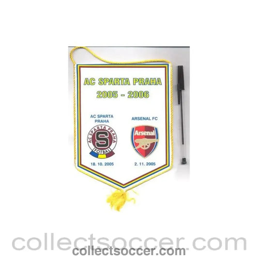 2005 -2006 Champions League pennant Sparta Prague v Arsenal