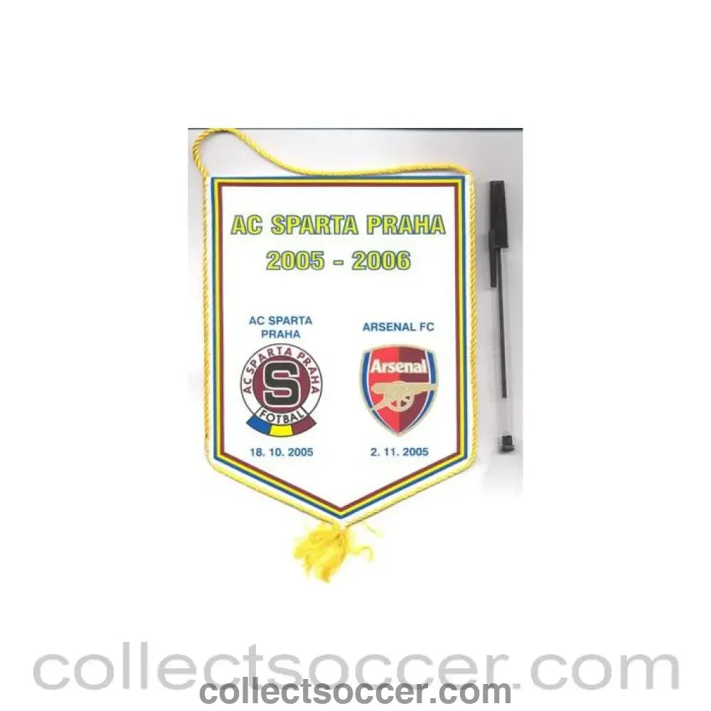 2005 -2006 Champions League pennant Sparta Prague v Arsenal