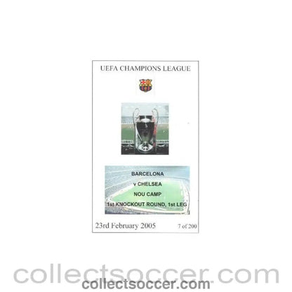 2005 - Barcelona vChelsea unofficial programme 23/02/2005 pirate issue, 8 pages - Collect Soccer