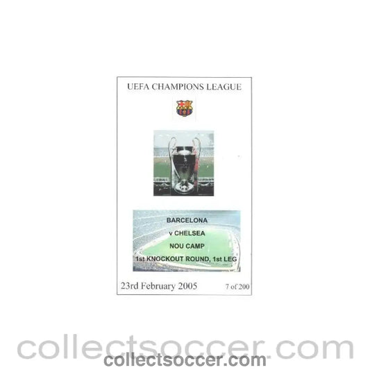 2005 - Barcelona vChelsea unofficial programme 23/02/2005 pirate issue 8 pages