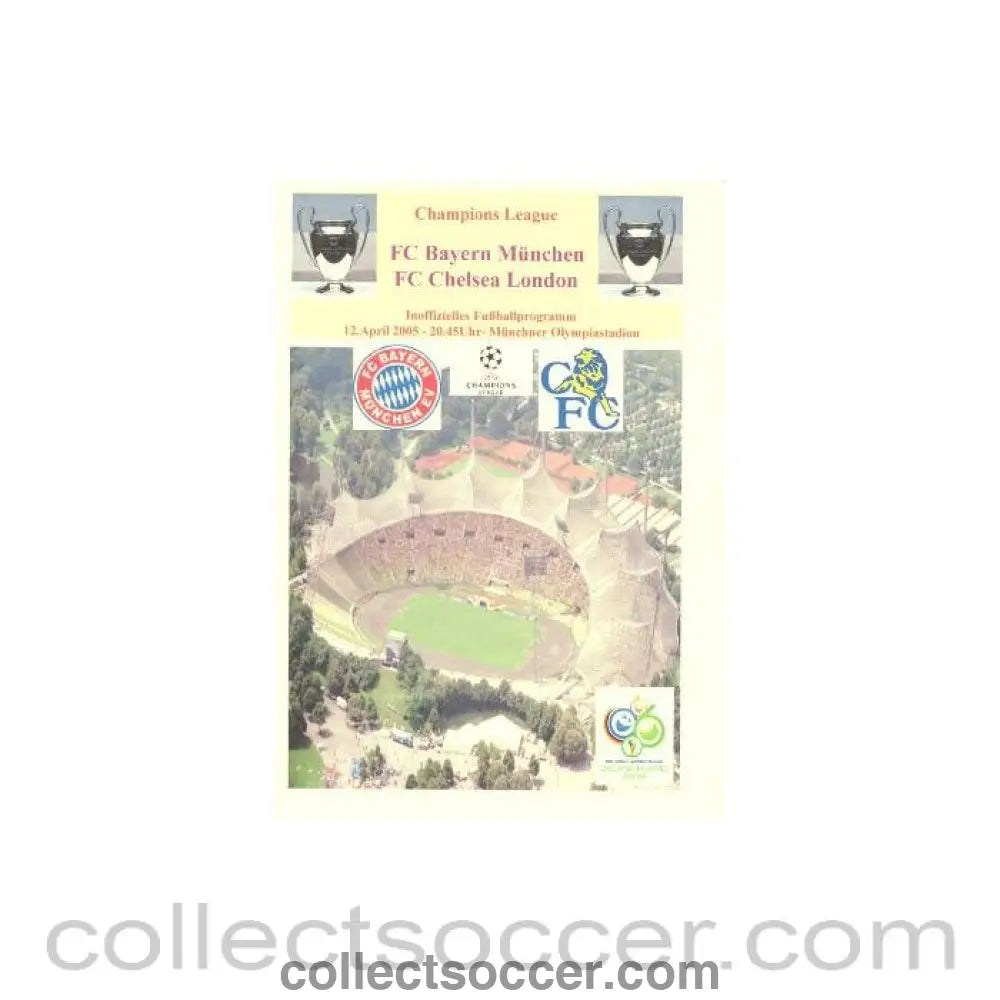 2005 - Bayern Munich vChelsea unofficial programme 12/04/2005 Champions League pirate