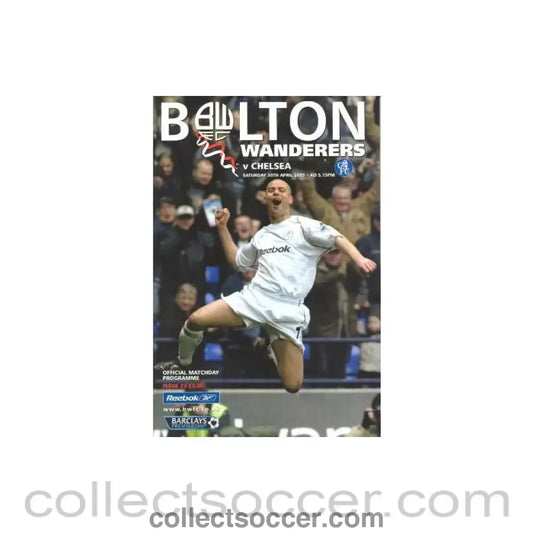 2005 - Bolton Wanderers vChelsea official programme 30/04/2005