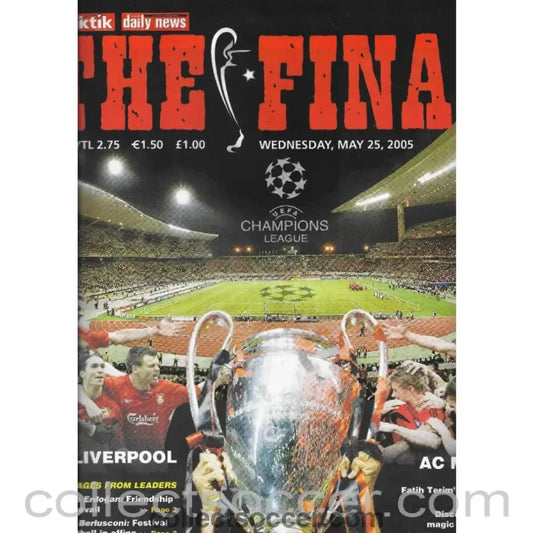 2005 Champions League Final Liverpool v AC Milan Rare Turkish Edition programme