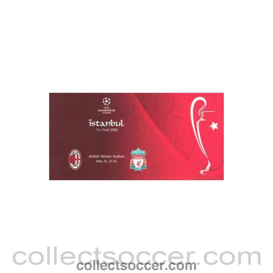 2005 Champions League Final Milan v Liverpool postcard 25/05/2005 in Istanbul