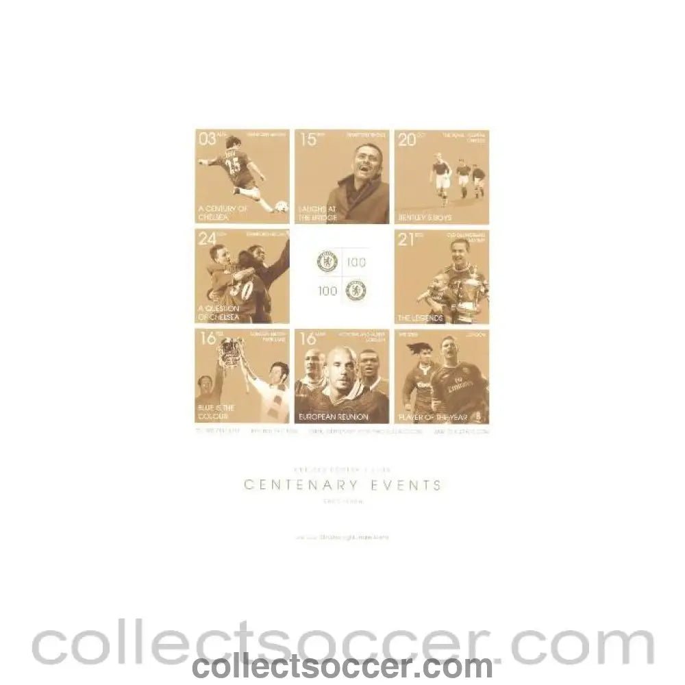 2005 - Chelsea Centenary Events event flyer of Season 2005-2006 - Collect Soccer