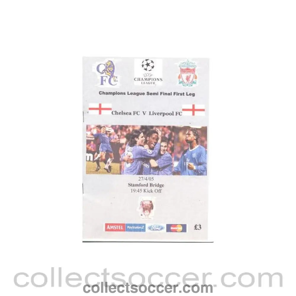 2005 Chelsea v Liverpool Pirate Programme 27/04/2005 Champions League Semi-Final 1st Leg