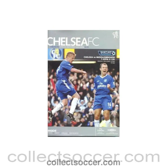 2005 - Chelsea v Middlesbrough official programme 04/01/2005