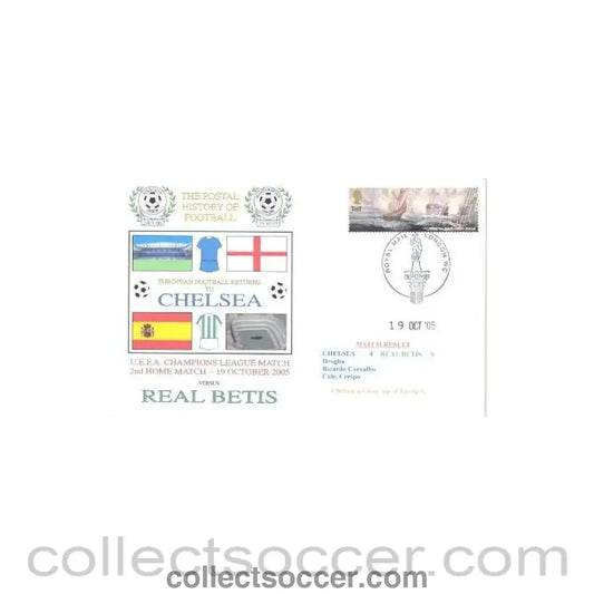 2005 - Chelsea v Real Betis First Day Cover 19/10/2005