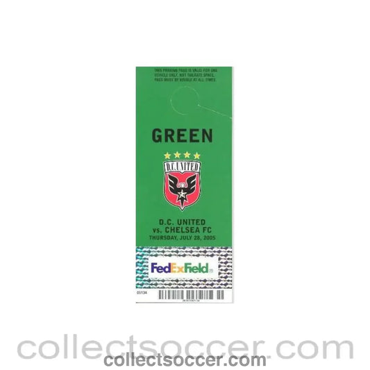 2005 - DC United v Chelsea parking pass 28/07/2005