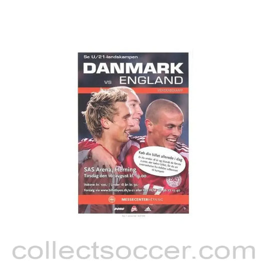 2005 Denmark v England flyer U21